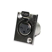 Conector Canon Fêmea Metálico para Painel  19663 19663 