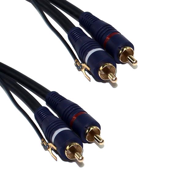 Cabo para Gravação 5,00 metros com Fio Terra 2RCA X 2RCA  2421 2421