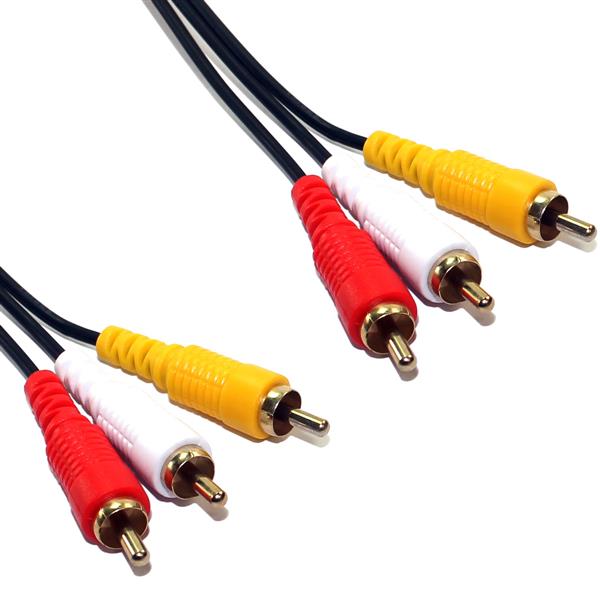 Cabo para Gravação 1,50 metros 3RCA X 3RCA 2424 2424