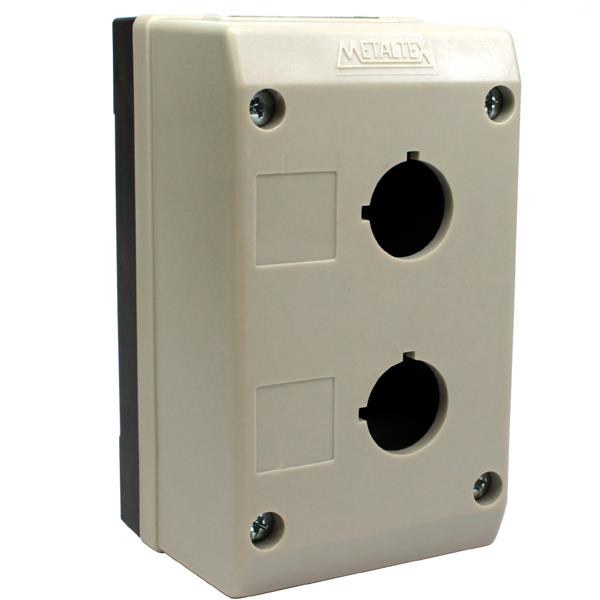 Caixa Plástica com dois Furos 22mm Metaltex TN2-B2 6658 6658