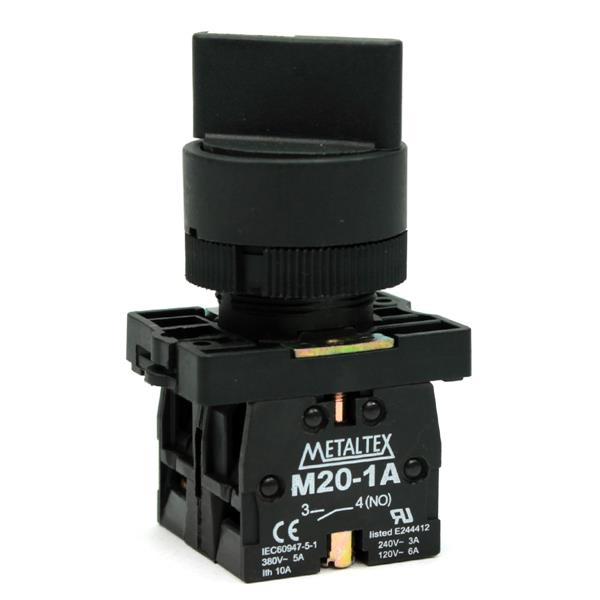 Chave Seletora 3 Posições Fixas Metaltex P20SCR4-B-2A 32436 32436