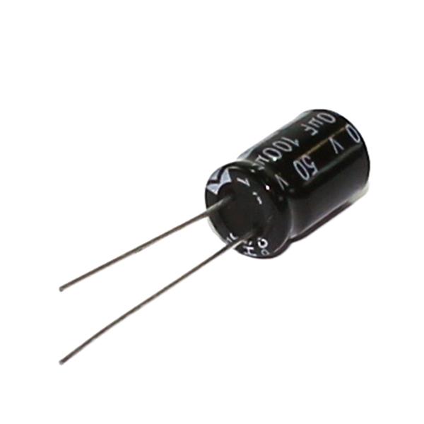 Capacitor Eletrolítico Radial 100MF x 50V - Eletropeças