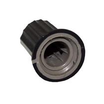 Knob Plástico Estriado Preto com Cinza AD-110 21128 21128