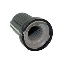 Knob Plástico Estriado Preto com Cinza AD-33 21129 21129 