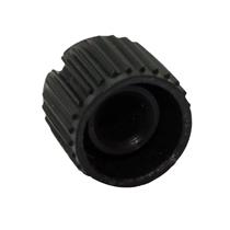 Knob Plástico Estriado Preto AD-205 21133 21133 