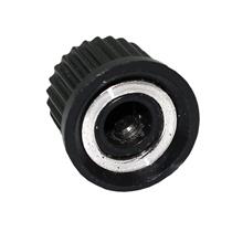 Knob Plástico com Parafuso, Bucha, Indicador e Rosca Preto com Cinza AD-209 21134 21134 