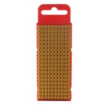 Marcador de Cabo de Encaixe 0,5 a 1,5mm Hellermann W1 Letra "X" Amarelo cartela com 200 peças 33239 33239