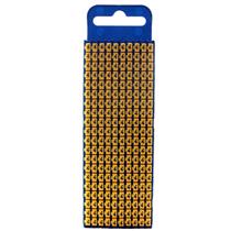 Marcador de Cabo de Encaixe 1,5 a 2,5mm Hellermann W2 Número "4" Amarelo cartela com 200 peças 33247 33247 