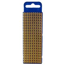 Marcador de Cabo de Encaixe 1,5 a 2,5mm Hellermann W2 Letra "T" Amarelo cartela com 200 peças 33255 33255