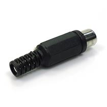 Plug RCA Fêmea Preto com Rabicho 31225 31225 