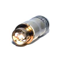 Conector Mini Din Macho Metálico 4 Pinos Super Video Preto Gold  28367 28367 