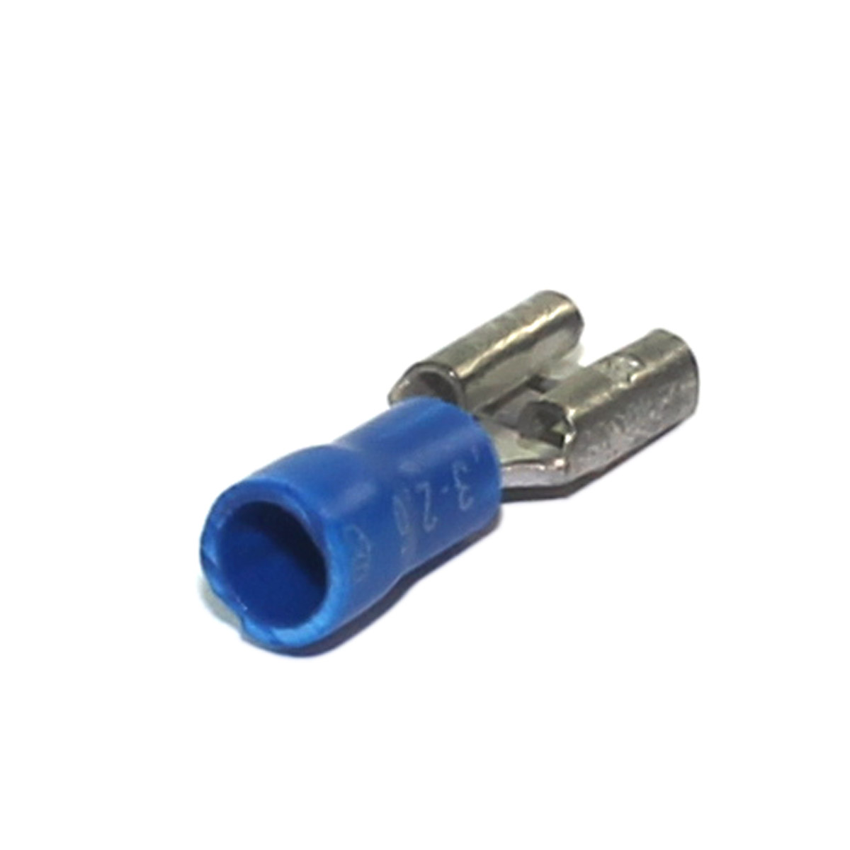 TF-1016 Ficha conector aéreo 2 terminales Faston hembras 6 3mm crimpar