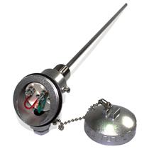 Termopar Inox K 6mm x 300mm rosca 1/2" BSP Cabeçote Pequeno 300°C 33872 33872 