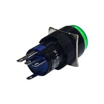 Botão de Comando Redondo com Retenção Iluminado Metaltex P16-IR2-G1 35401 35401