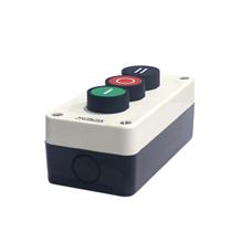 Caixa Plástica Cinza com um Botão Verde e um Preto NA e um Vermelho NF Metaltex CP3-L0D 36556 36556 