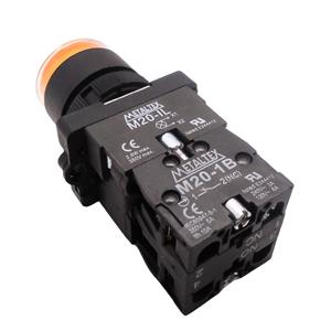 Botão de Comando Pulsante Iluminado Metaltex P20IGR-Y7-1C 36772 36772 