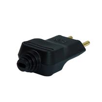 Plugue com Prensa Cabo 2P Ø 4,0mm 10A 250V Preto Margirius PLD11-2 (17722) 37094 37094