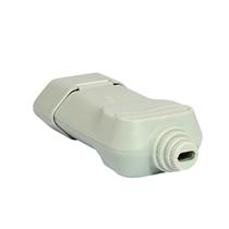 Plugue Fêmea com Prensa Cabo 2P Ø 4,0mm 10A 250V Cinza Margirius TMD11-2 (18313) 37101 37101