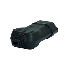 Plugue Fêmea com Prensa Cabo 2P Ø 4,0mm 10A 250V Preto Margirius TMD11-2 (18311) 37102 37102