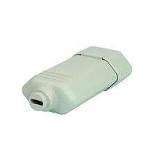 Plugue Fêmea com Prensa Cabo (2P+T) Ø 4,0mm 10A 250V Cinza Margirius TMD1-3 (12710) 37103 37103