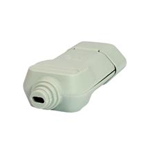 Plugue Fêmea com Prensa Cabo (2P+T) Ø 4,8mm 20A 250V Cinza Margirius TMD2-3 (15031) 37105 37105 