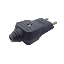 Plugue com Prensa Cabo 2P Ø 4,8mm 20A 250V Preto Margirius PLD2-2 (15001) 38503 38503 
