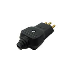 Plugue com Prensa Cabo (2P+T) Ø 4,8mm 20A 250V Preto Margirius PLD2-3 (15013) 38506 38506