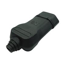 Plugue Fêmea com Prensa Cabo 2P Ø 4,8mm 20A 250V Preto Margirius TMD2-2 (15023) 38511 38511