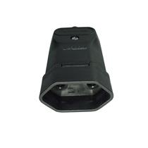 Plugue Fêmea com Prensa Cabo 2P Ø 4,8mm 20A 250V Preto Margirius TMD2-2 (15023) 38511 38511