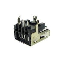 Conector USB-A Fêmea com Pino Terra para Placa 90° 40708 40708