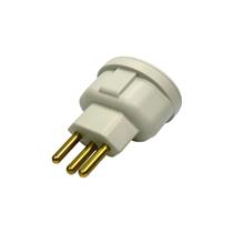 Adaptador Branco 3 Pinos Chatos para Padrão Brasileiro 20A 250V 40955 40955