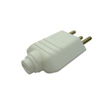 Plugue (2P+T) Ø 4,0mm 10A 250V Branco Margirius PLD1-3 (12683) 40663 40663