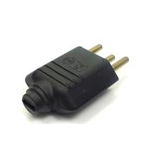 Plugue (2P+T) Ø 4,0mm 10A 250V Preto Margirius PLD1-3 (12686) 40665 40665