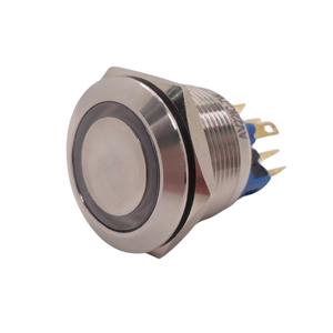 Botão Antivandalismo 22mm Pulsante Iluminado Branco 24VCC/VCA Metaltex AV22IC-7W 41332 41332 