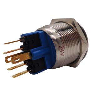 Botão Antivandalismo 22mm Pulsante Iluminado Branco 24VCC/VCA Metaltex AV22IC-7W 41332 41332 