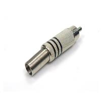 Plug RCA Macho Metálico Preto 40574 40574 