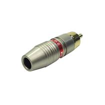 Plug Profissional RCA Macho Metálico Vermelho 40578 40578 