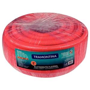 Eletroduto Flexível Corrugado Laranja Médio DN32 1" Tramontina 57505/053 40284 40284 
