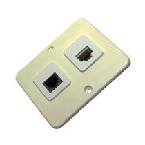 Tomada com Moldura RJ11 + RJ45 Pezzi 30.148 2814 2814