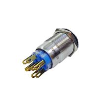 Botão Antivandalismo 19mm Pulsante Iluminado Vermelho 24VCC/VCA Metaltex AV19IC-7R 41645 41645 