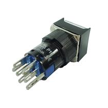 Botão de Comando Quadrado com Retenção Iluminado Metaltex P16-IS7-W2 42195 42195