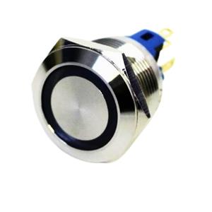 Botão Antivandalismo 22mm Pulsante Iluminado Azul 24VCC/VCA Metaltex AV22IC-7BL 42871 