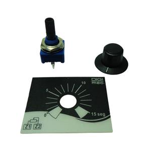 Relé de Tempo com Pot.+Botão+Chapa 220V Digimec DTER-1 15 segundos 380 380 