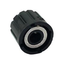 Knob Plástico com Parafuso, Bucha e Rosca Preto com Cinza AD-198 21136 21136 