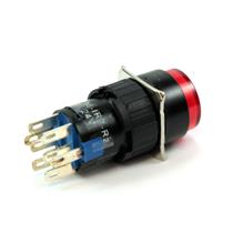 Botão de Comando Redondo com Retenção Iluminado Metaltex P16-IR7-R2 6928 6928 