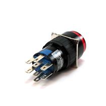 Botão de Comando Redondo com Retenção Iluminado Metaltex P16-IR2-R2 23197 23197