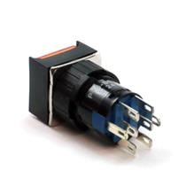 Botão de Comando Quadrado Pulsante Iluminado Metaltex P16-BS7-O2 31671 31671 