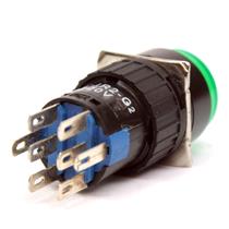 Botão de Comando Redondo com Retenção Iluminado Metaltex P16-IR2-G2 32034 32034