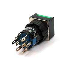 Botão de Comando Quadrado com Retenção Iluminado Metaltex P16-IS7-G2 31897 31897