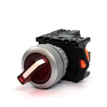 Chave Seletora 2 Posições Fixas Iluminada Metaltex TN2IS22R-L1B 32368 32368 